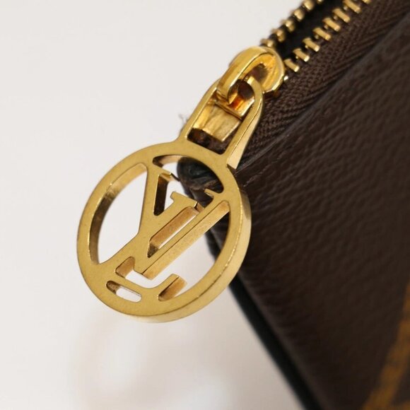 LOUIS VUITTON Trio Monogram Giant Canvas Coin Purse Wallet Key Pouch Brown 1pc - Picture 4 of 5